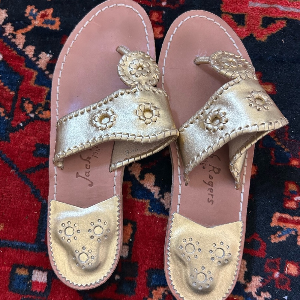 Jack Rogers Metallic Gold Sandals